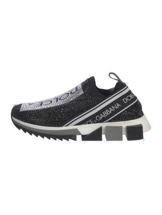 Dolce & Gabbana Crystal Striped Sneakers