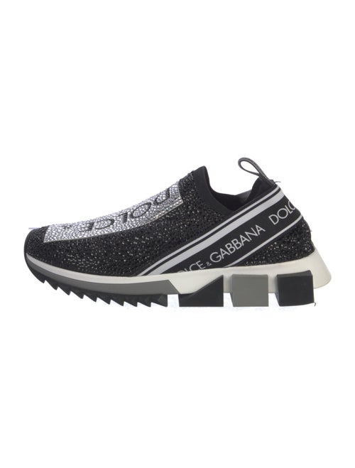Dolce & Gabbana Crystal Striped Sneakers