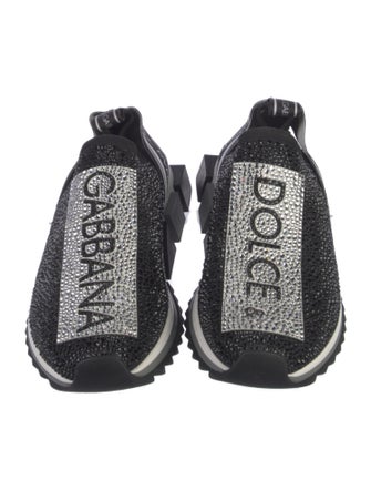 Dolce & Gabbana Crystal Striped Sneakers