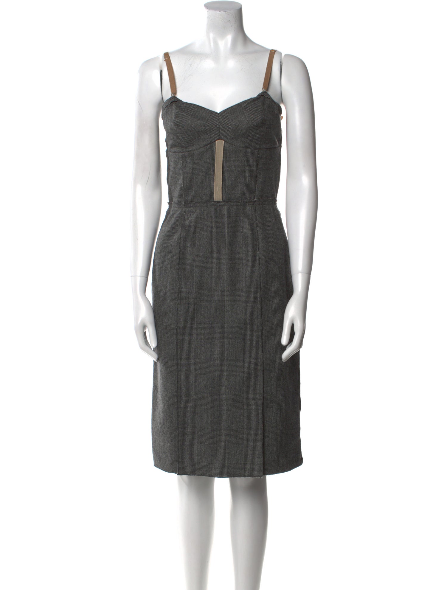 Dolce & Gabbana Virgin Wool Knee-Length Dress