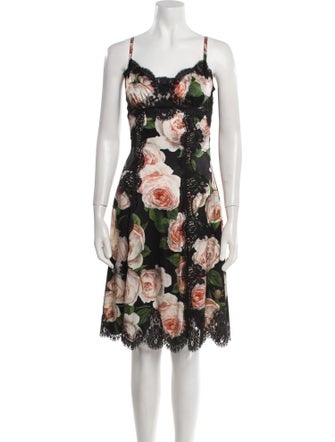 Dolce & Gabbana Silk Knee-Length Dress