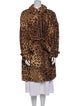 Dolce & Gabbana Nylon Animal Print Faux Fur Jacket