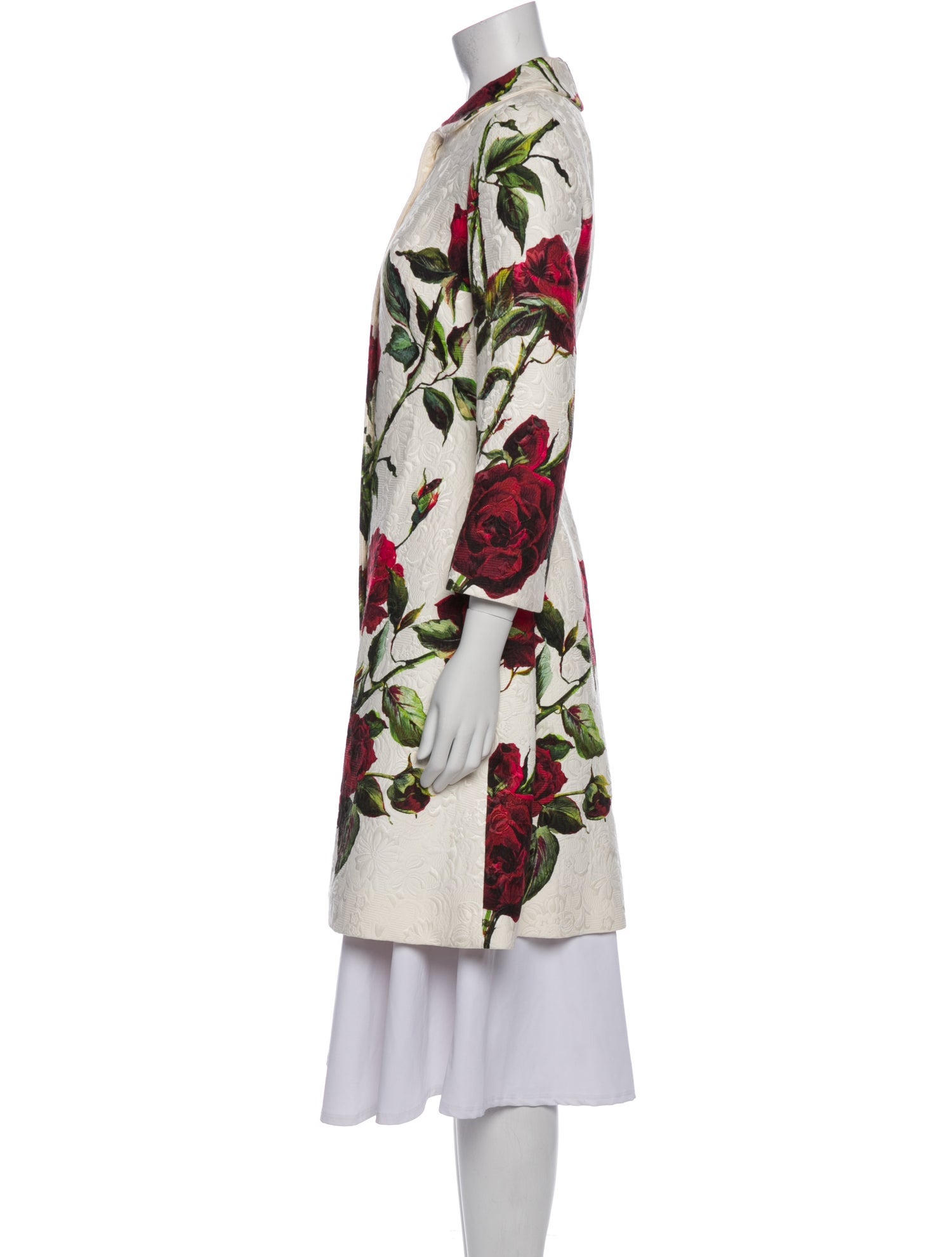 Dolce & Gabbana Floral Print Trench Coat