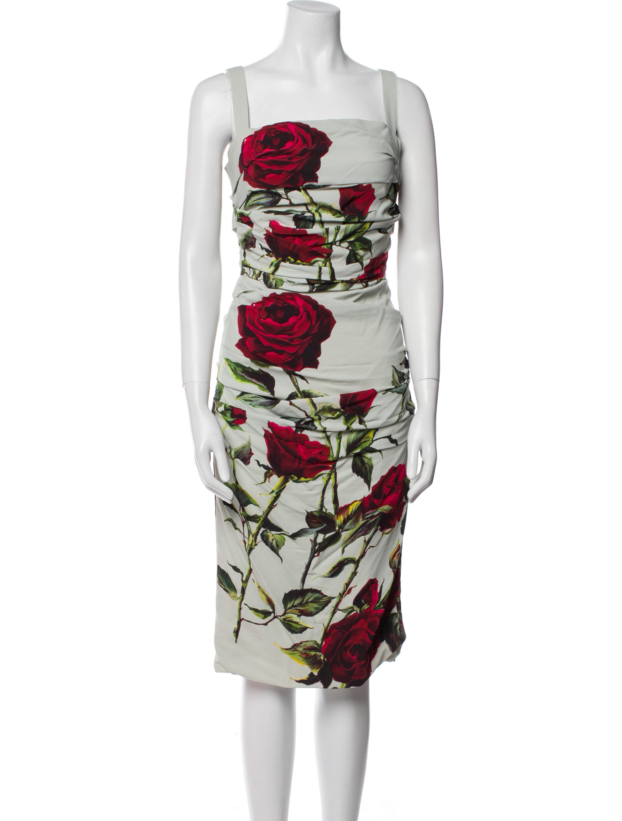 Dolce & Gabbana Floral Print Midi Length Dress