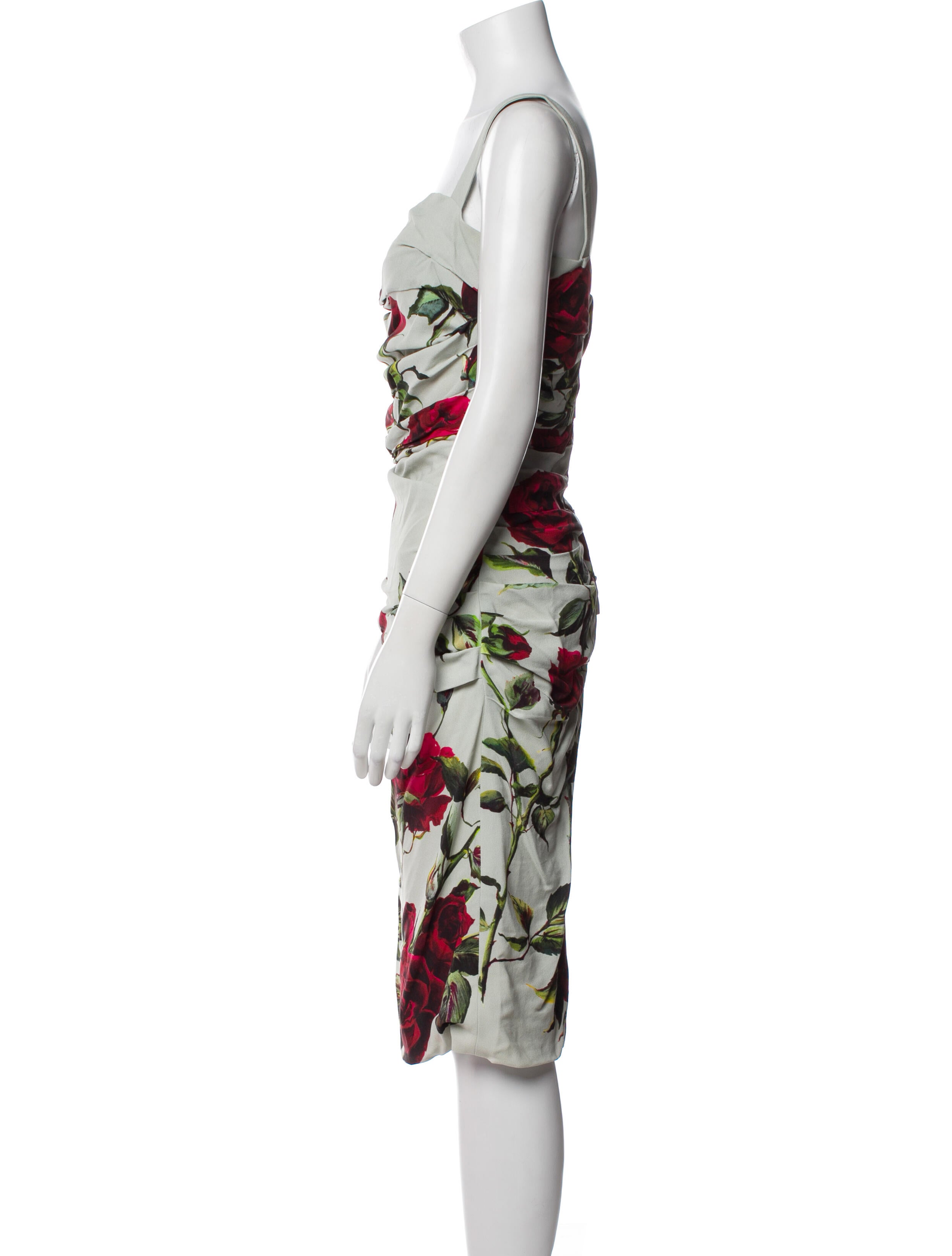 Dolce & Gabbana Floral Print Midi Length Dress