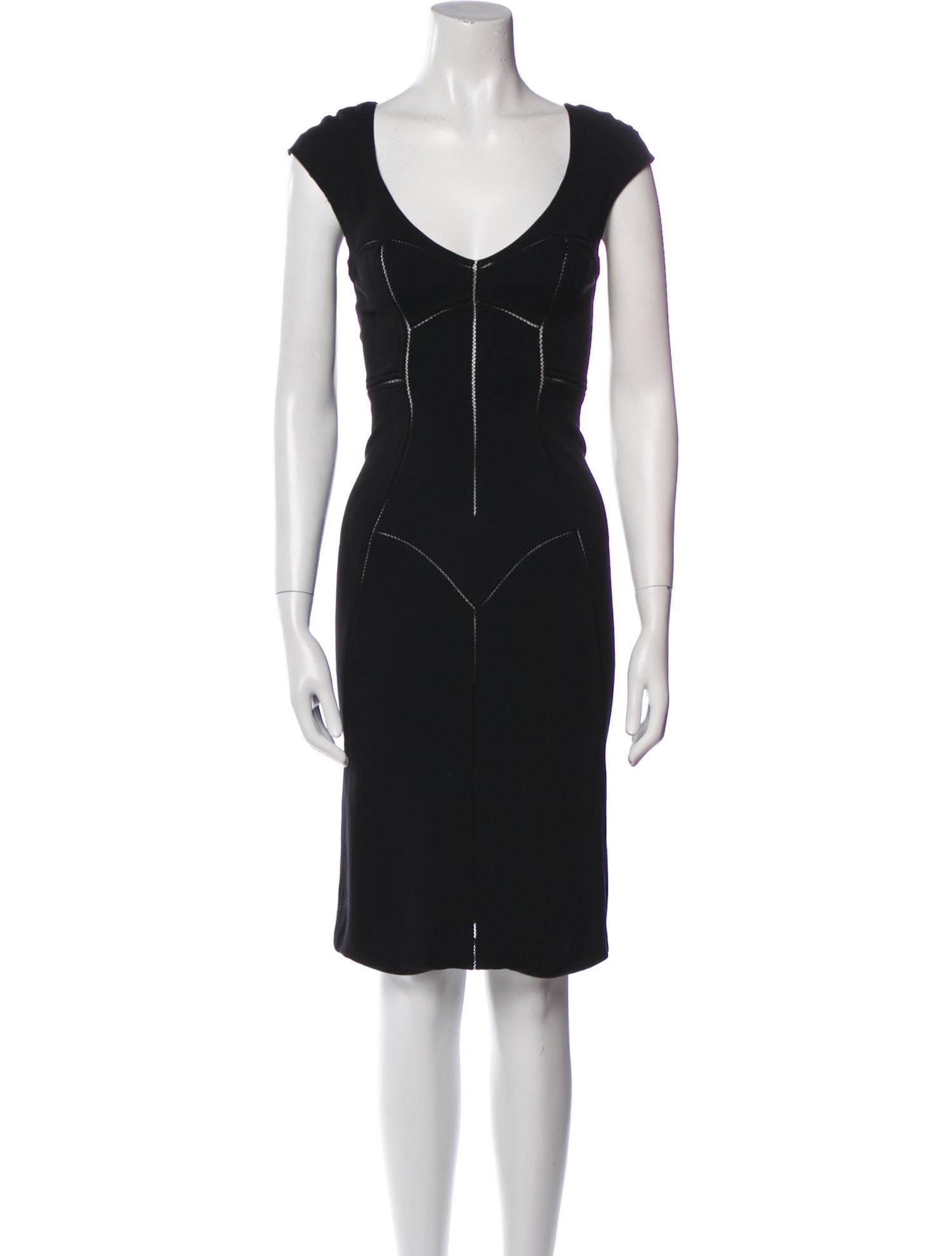 Dolce & Gabbana V-Neck Knee-Length Dress