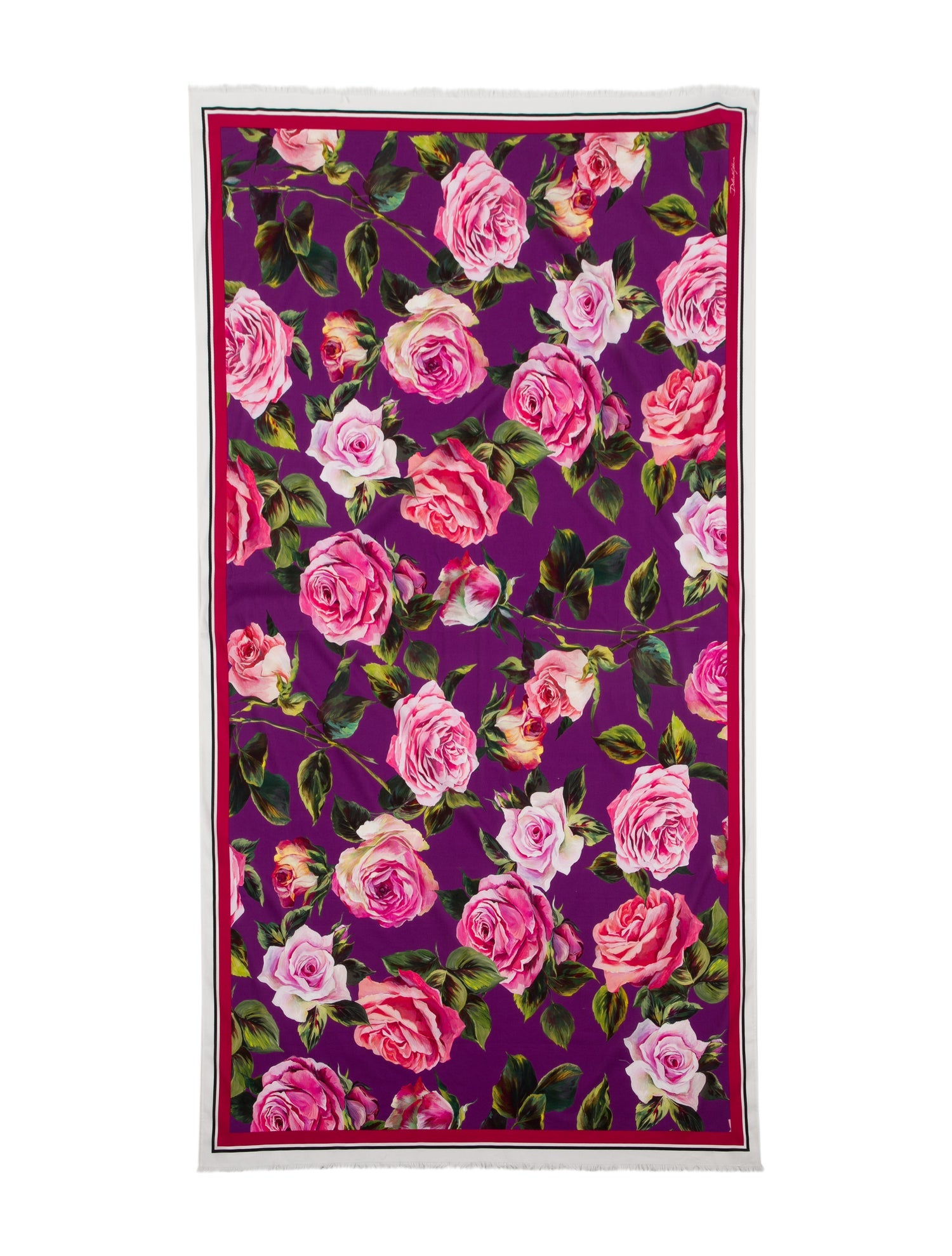 Dolce & Gabbana Silk Floral Print Scarf