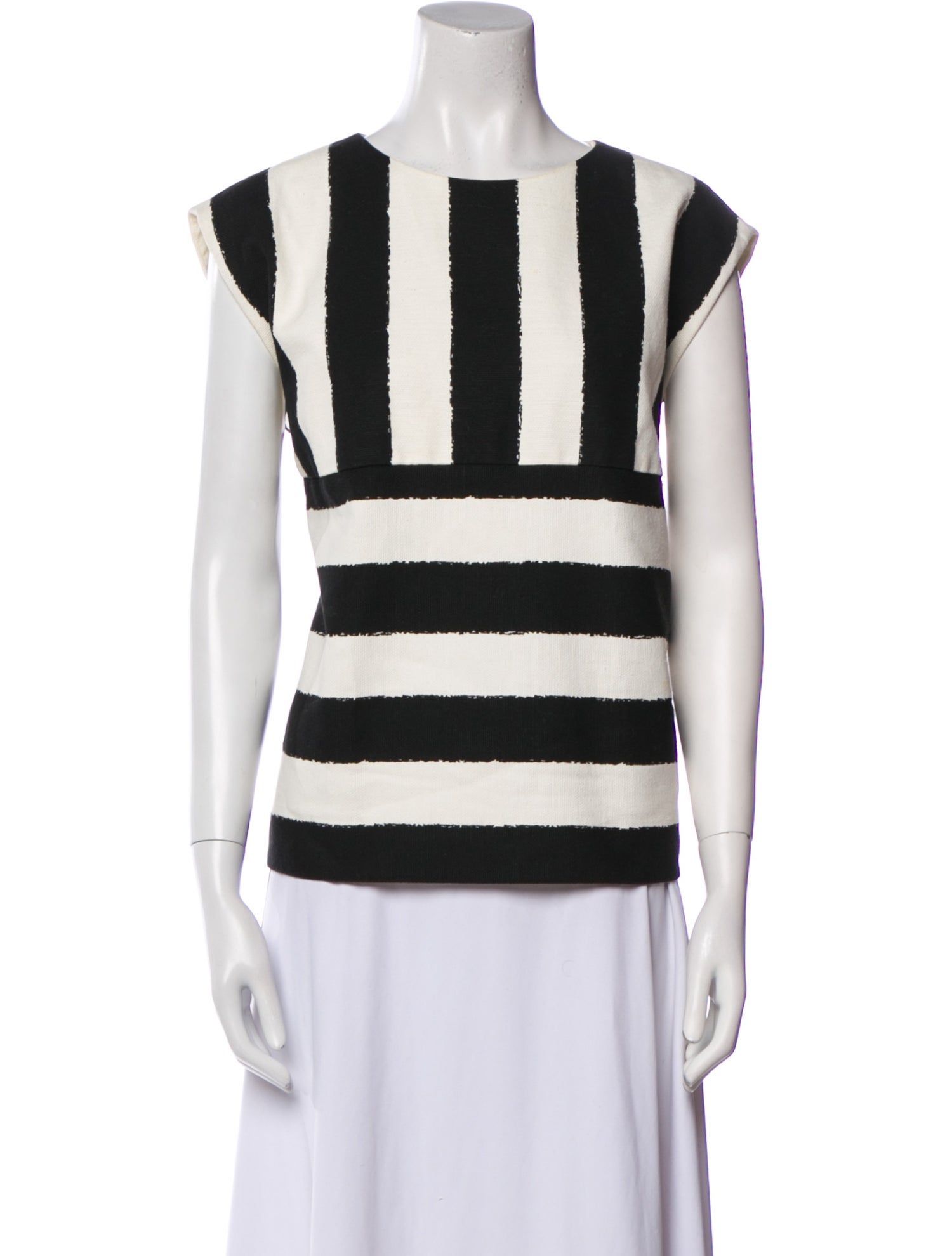 Dolce & Gabbana Striped Bateau Neckline Top