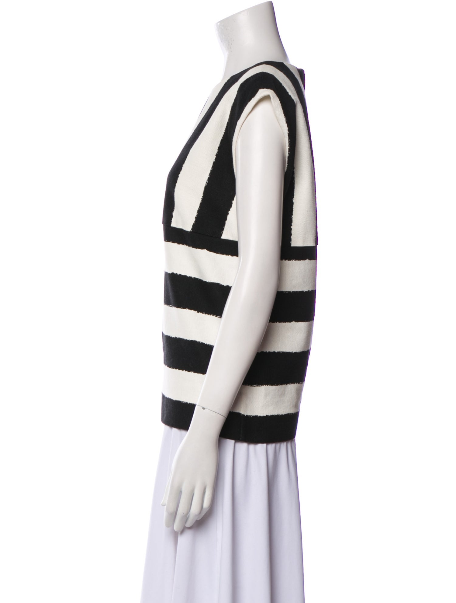 Dolce & Gabbana Striped Bateau Neckline Top