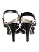 Dolce & Gabbana Patent Leather Cutout Accent Slingback Sandals