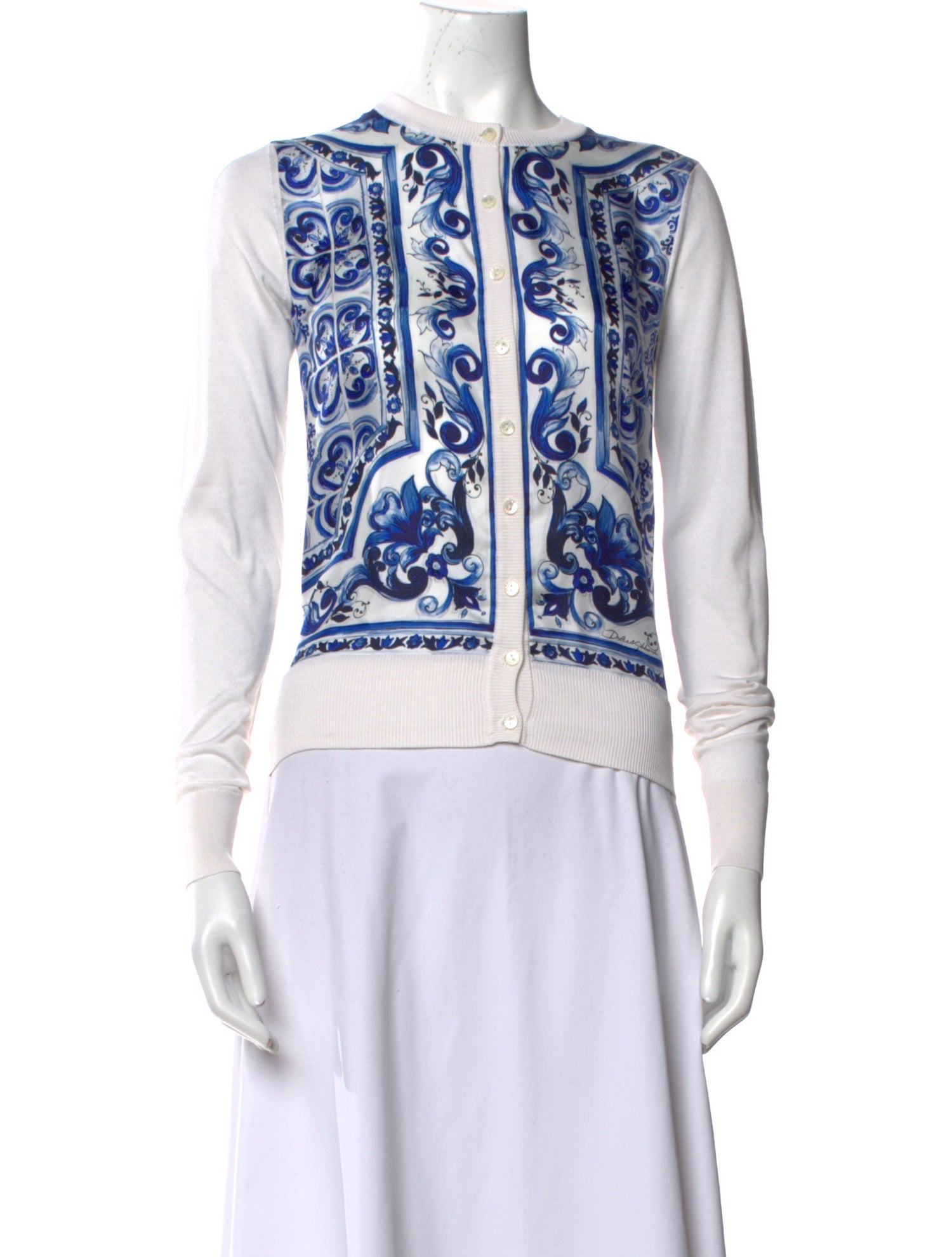 Dolce & Gabbana Silk Printed Sweater