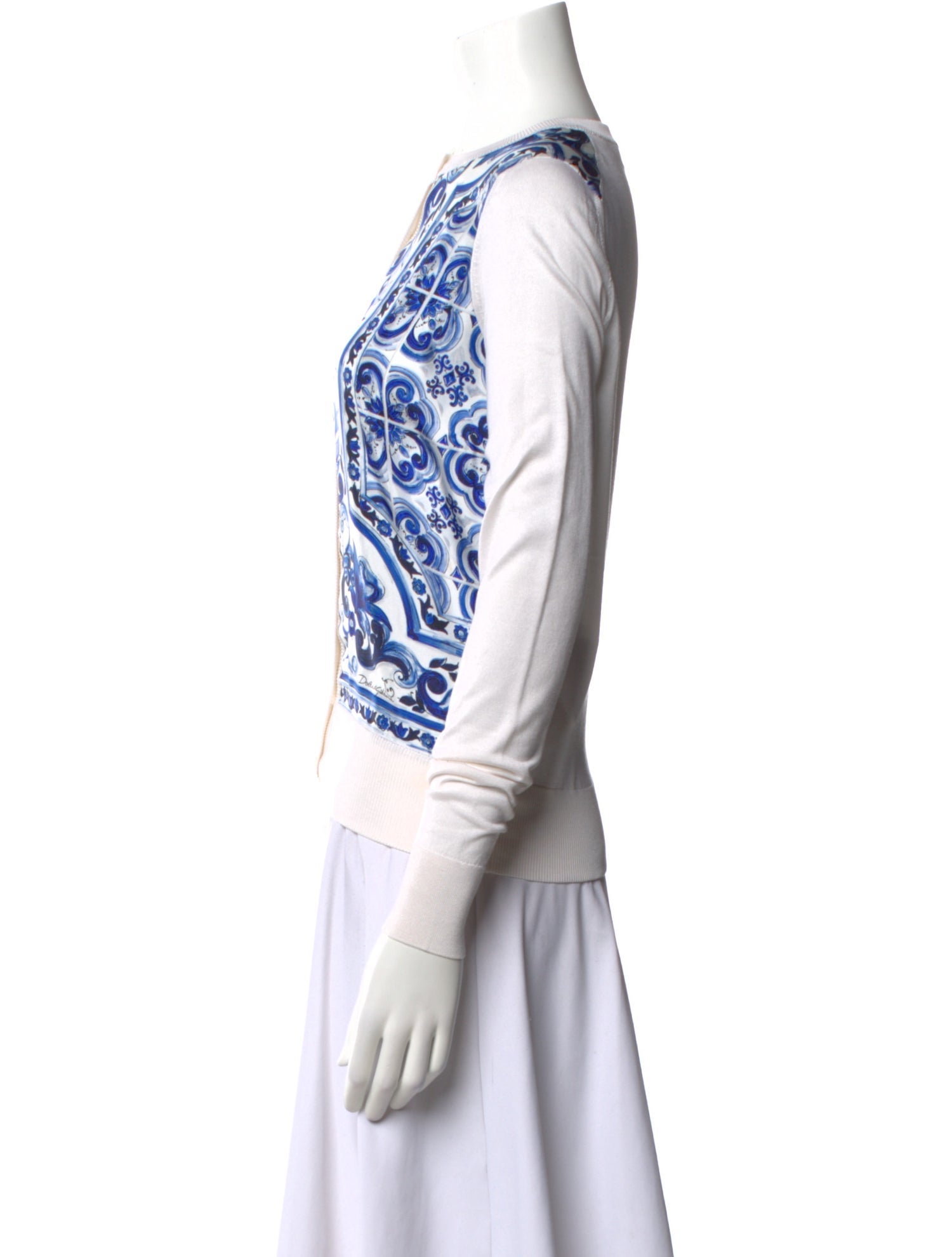 Dolce & Gabbana Silk Printed Sweater