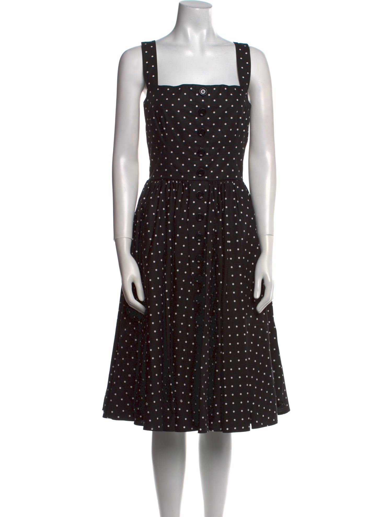 Dolce & Gabbana Polka Dot Print Midi Length Dress