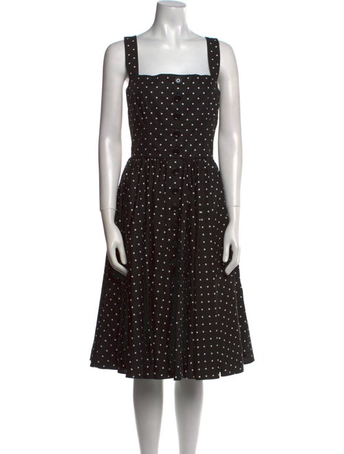 Dolce & Gabbana Polka Dot Print Midi Length Dress