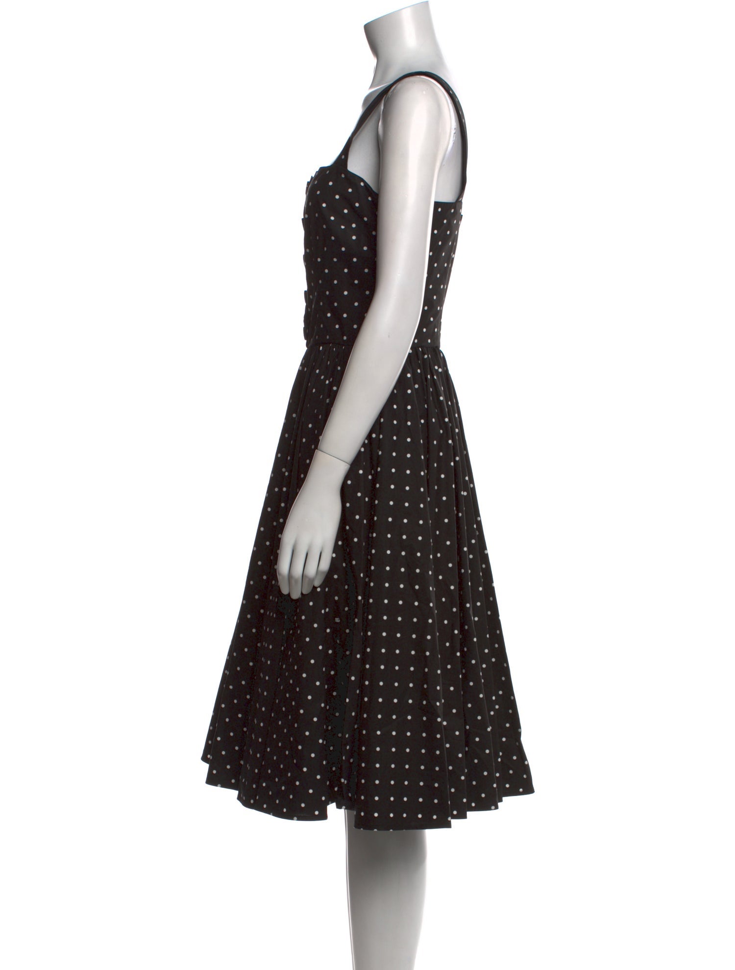 Dolce & Gabbana Polka Dot Print Midi Length Dress