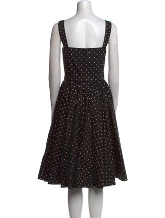 Dolce & Gabbana Polka Dot Print Midi Length Dress