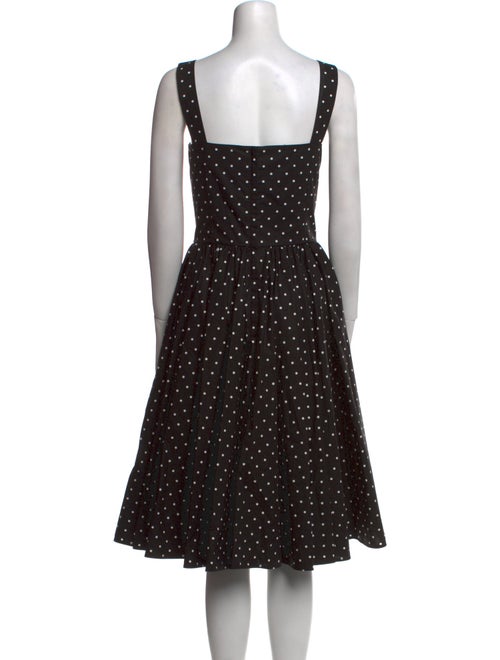 Dolce & Gabbana Polka Dot Print Midi Length Dress