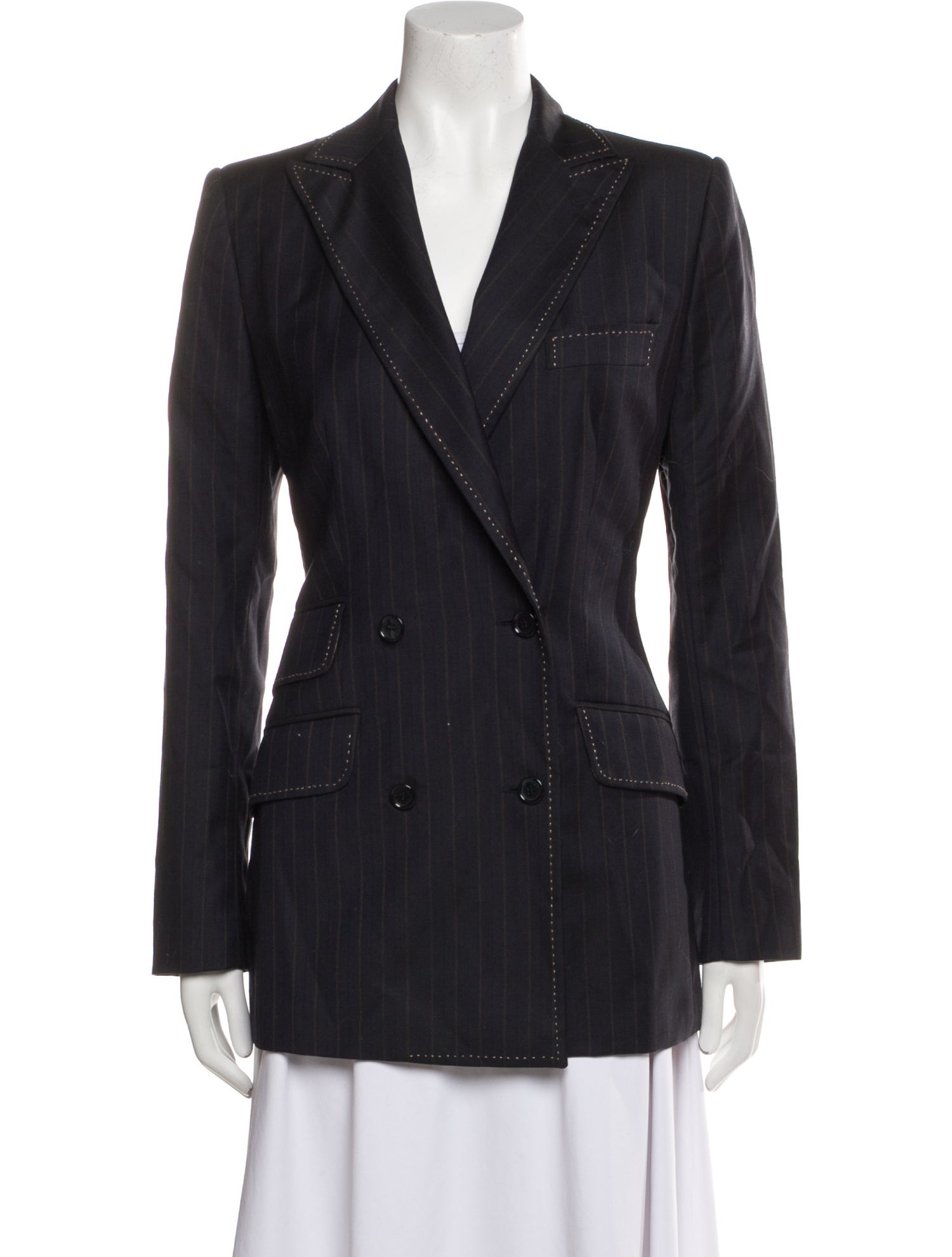 Dolce & Gabbana Virgin Wool Striped Blazer