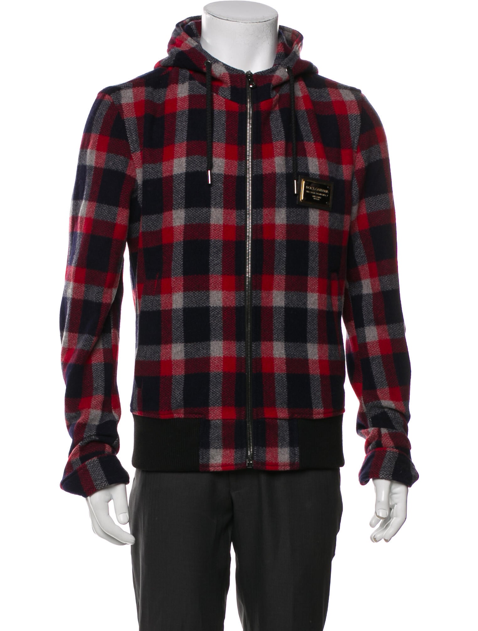 Dolce & Gabbana Wool Plaid Print Jacket