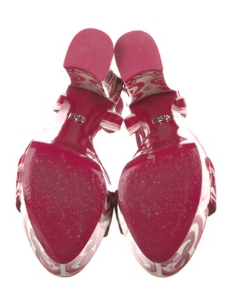 Dolce & Gabbana Patent Leather Printed Gladiator Sandals