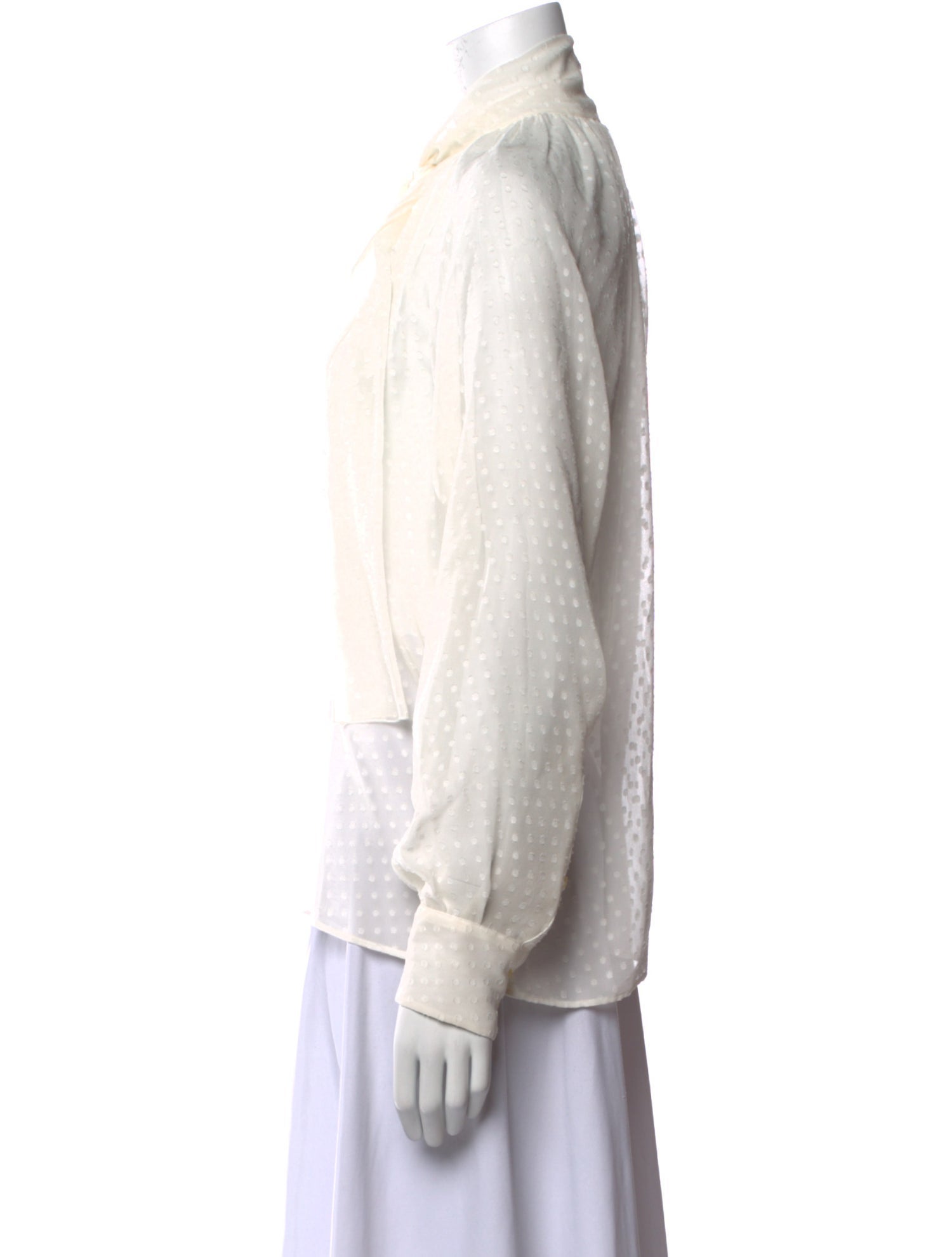 Dolce & Gabbana Mock Neck Long Sleeve Blouse