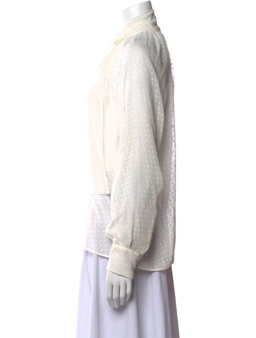 Dolce & Gabbana Mock Neck Long Sleeve Blouse