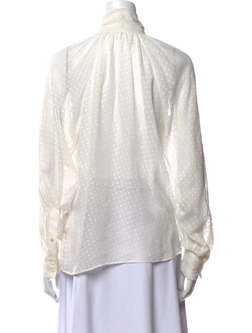 Dolce & Gabbana Mock Neck Long Sleeve Blouse