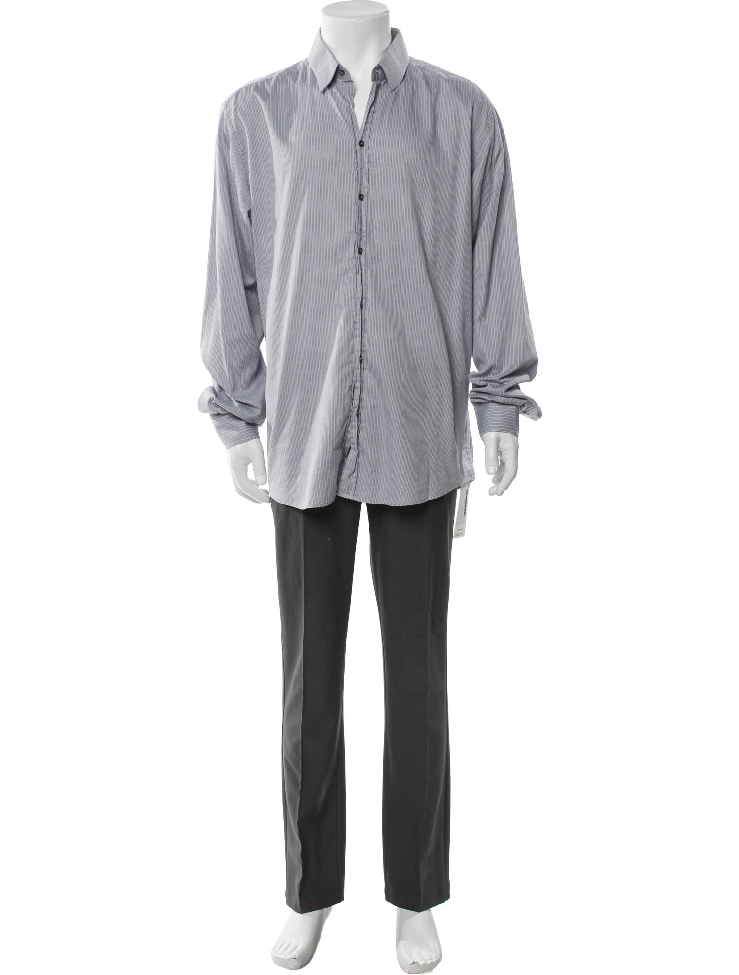 Dolce & Gabbana Striped Long Sleeve Tuxedo Shirt