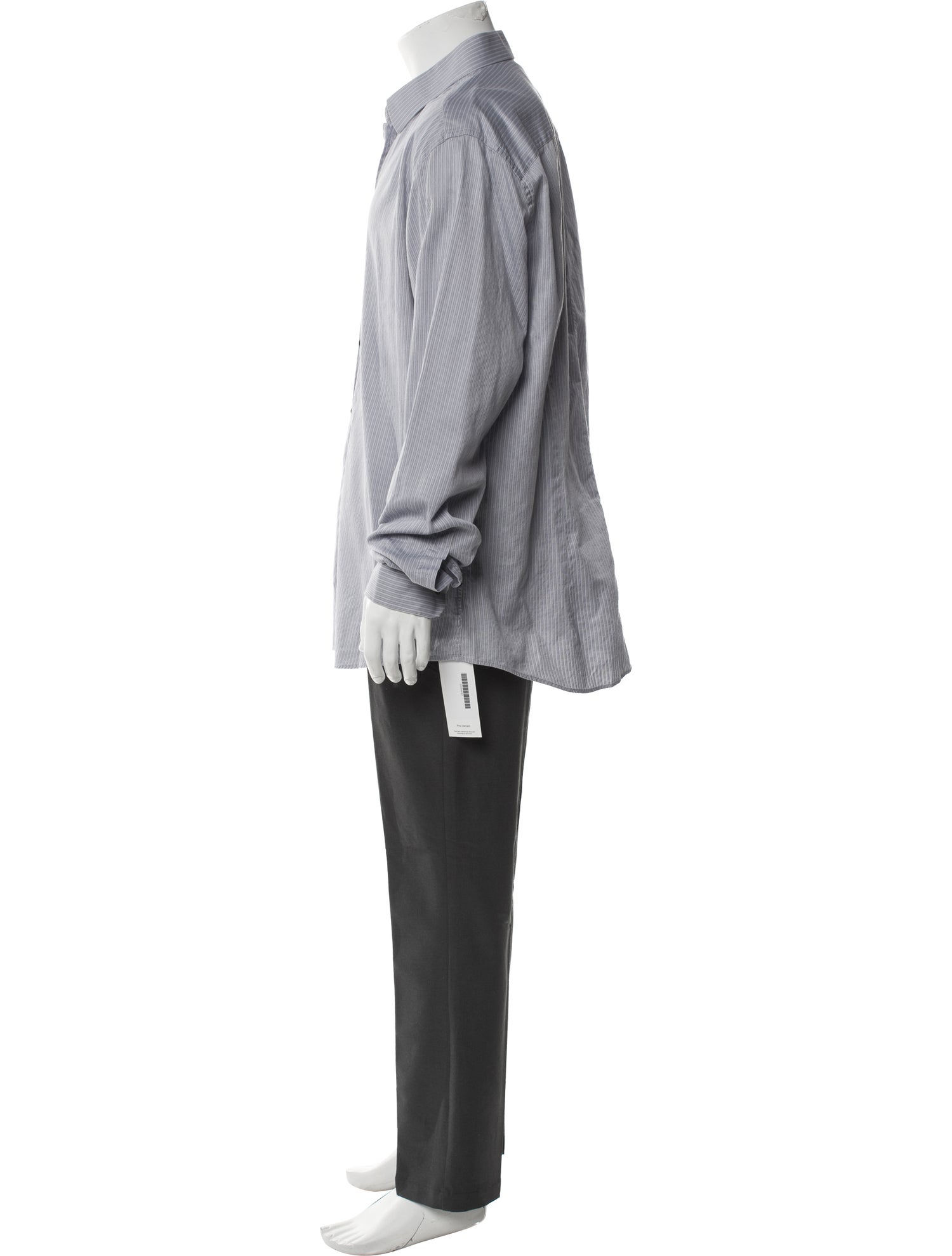 Dolce & Gabbana Striped Long Sleeve Tuxedo Shirt