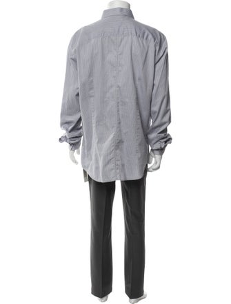 Dolce & Gabbana Striped Long Sleeve Tuxedo Shirt