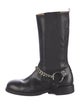 Dolce & Gabbana Leather Chain-Link Accents Boots