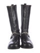 Dolce & Gabbana Leather Chain-Link Accents Boots