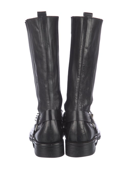 Dolce & Gabbana Leather Chain-Link Accents Boots