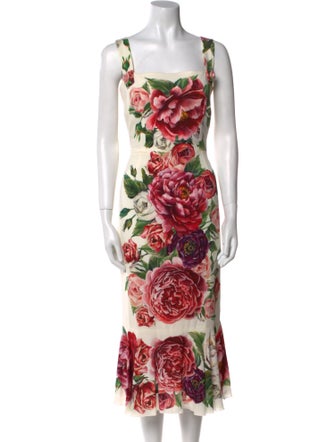 Dolce & Gabbana Silk Midi Length Dress