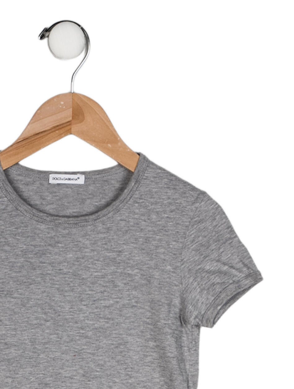 Dolce & Gabbana Boys' Solid Crew Neck T-Shirt