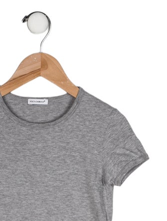 Dolce & Gabbana Boys' Solid Crew Neck T-Shirt