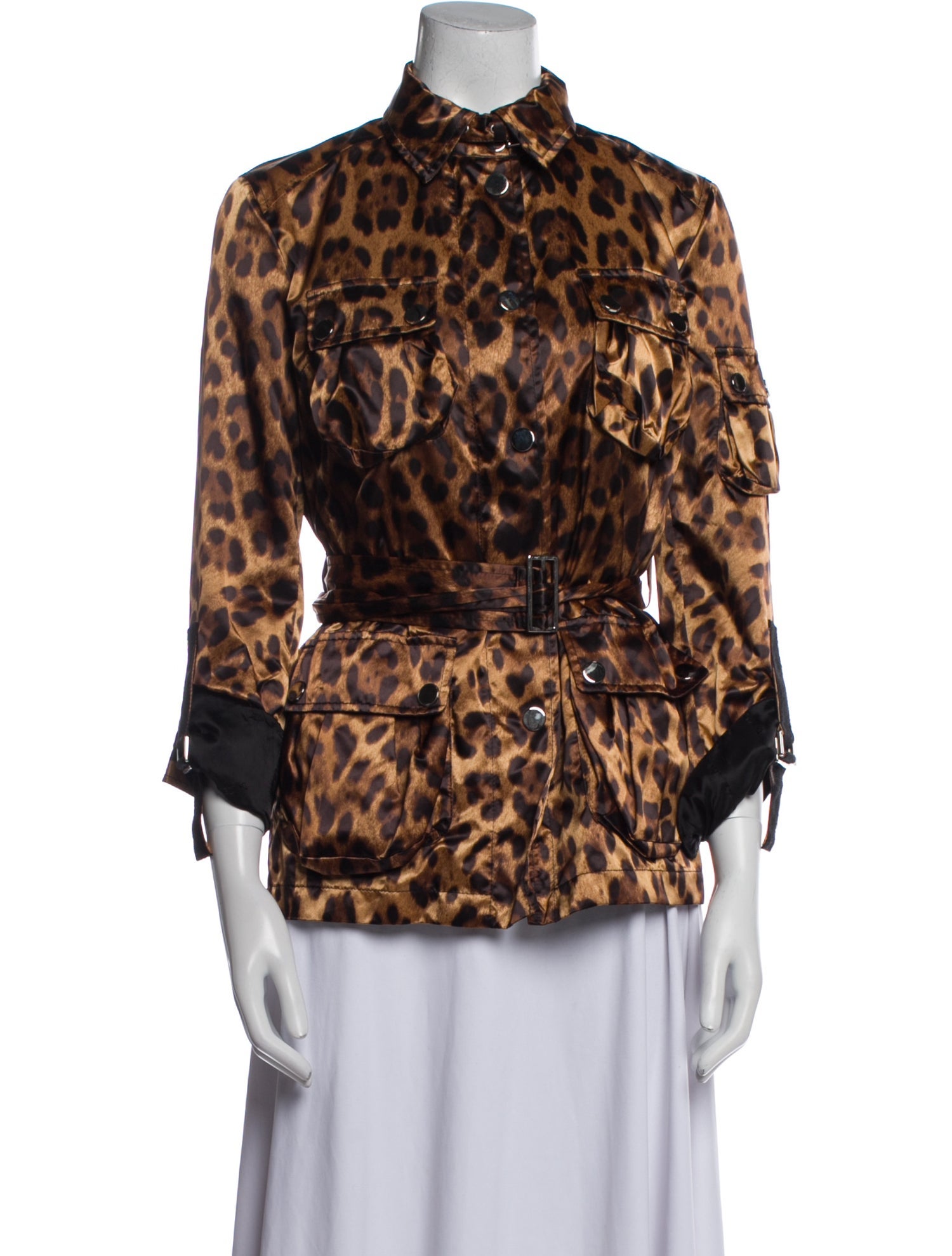 Dolce & Gabbana Nylon Animal Print Jacket w/ Tags