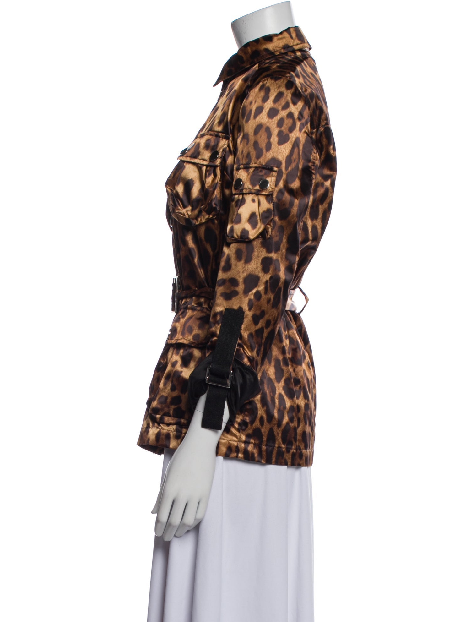 Dolce & Gabbana Nylon Animal Print Jacket w/ Tags