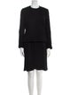 Dolce & Gabbana Virgin Wool Raw-Edge Trim Dress Set