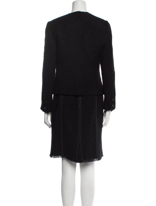Dolce & Gabbana Virgin Wool Raw-Edge Trim Dress Set