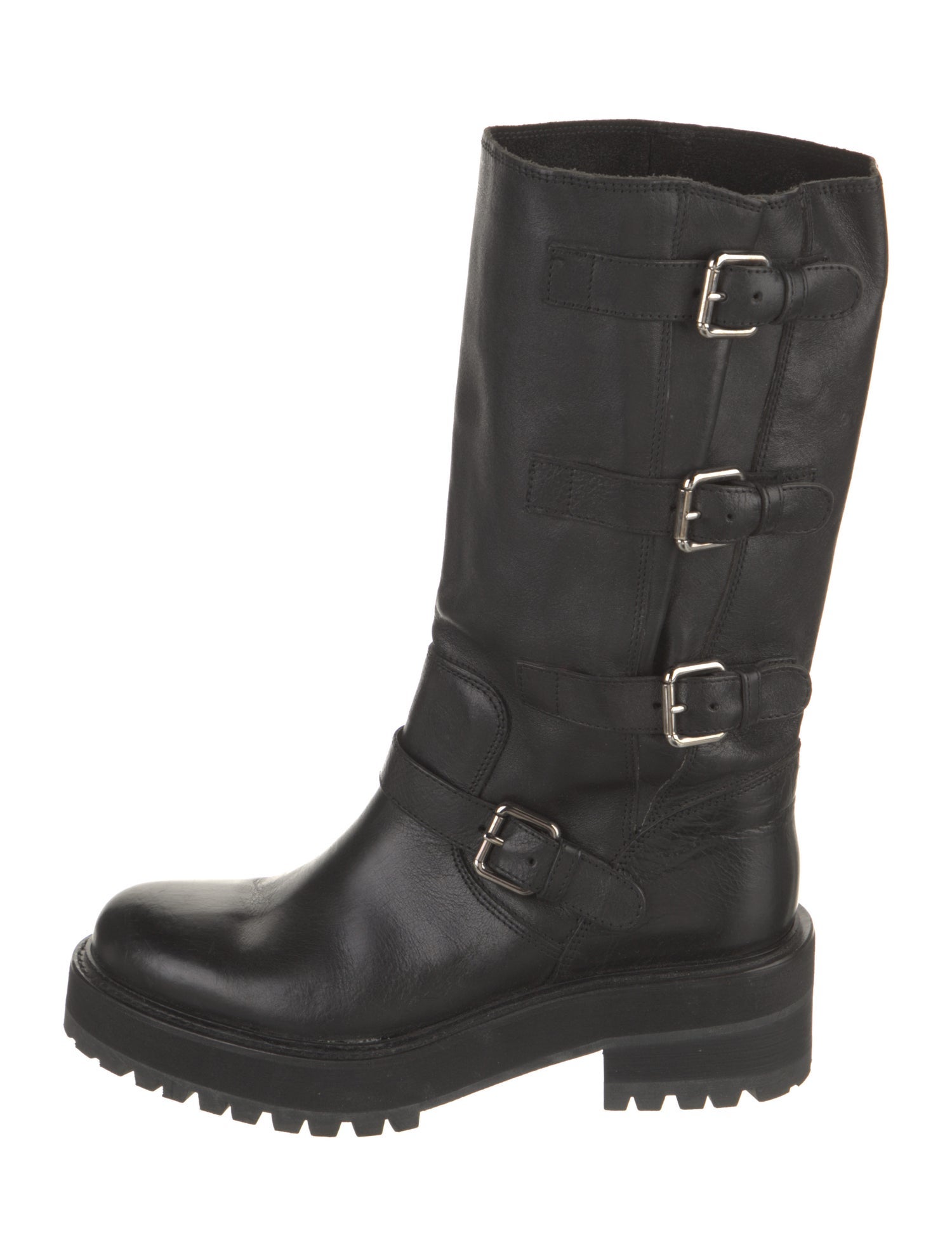 Dolce & Gabbana Leather Moto Boots