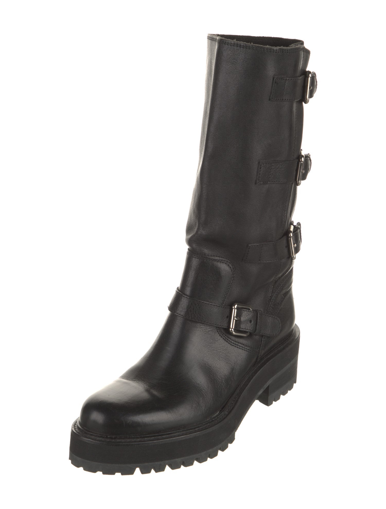 Dolce & Gabbana Leather Moto Boots