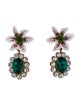 Dolce & Gabbana Crystal & Resin Lily Clip-On Drop Earrings