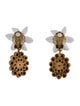 Dolce & Gabbana Crystal & Resin Lily Clip-On Drop Earrings
