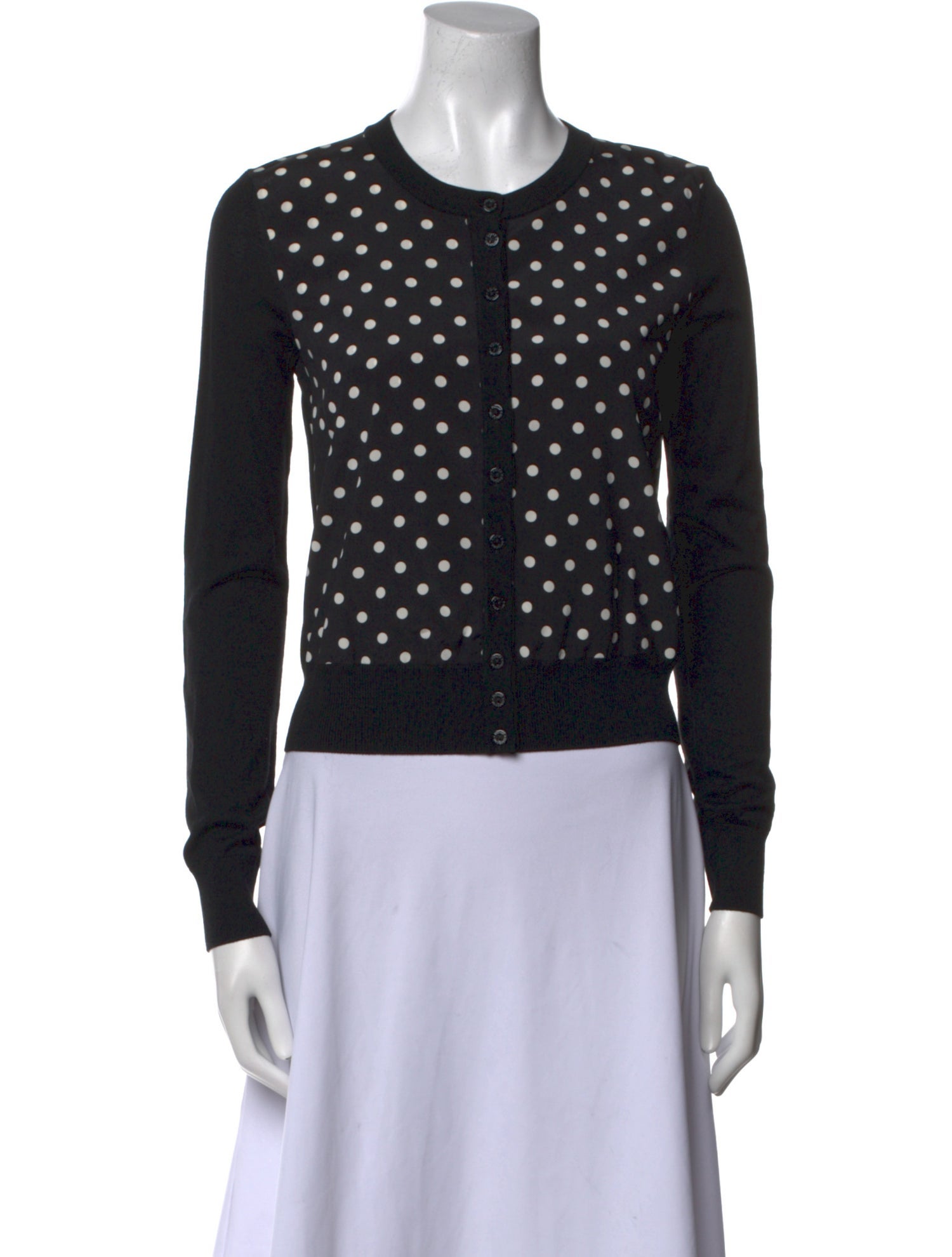Dolce & Gabbana Virgin Wool Polka Dot Print Sweater