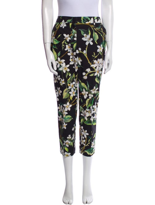 Dolce & Gabbana Floral Print Wide Leg Pants