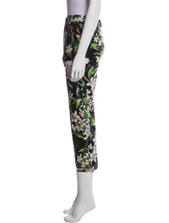 Dolce & Gabbana Floral Print Wide Leg Pants