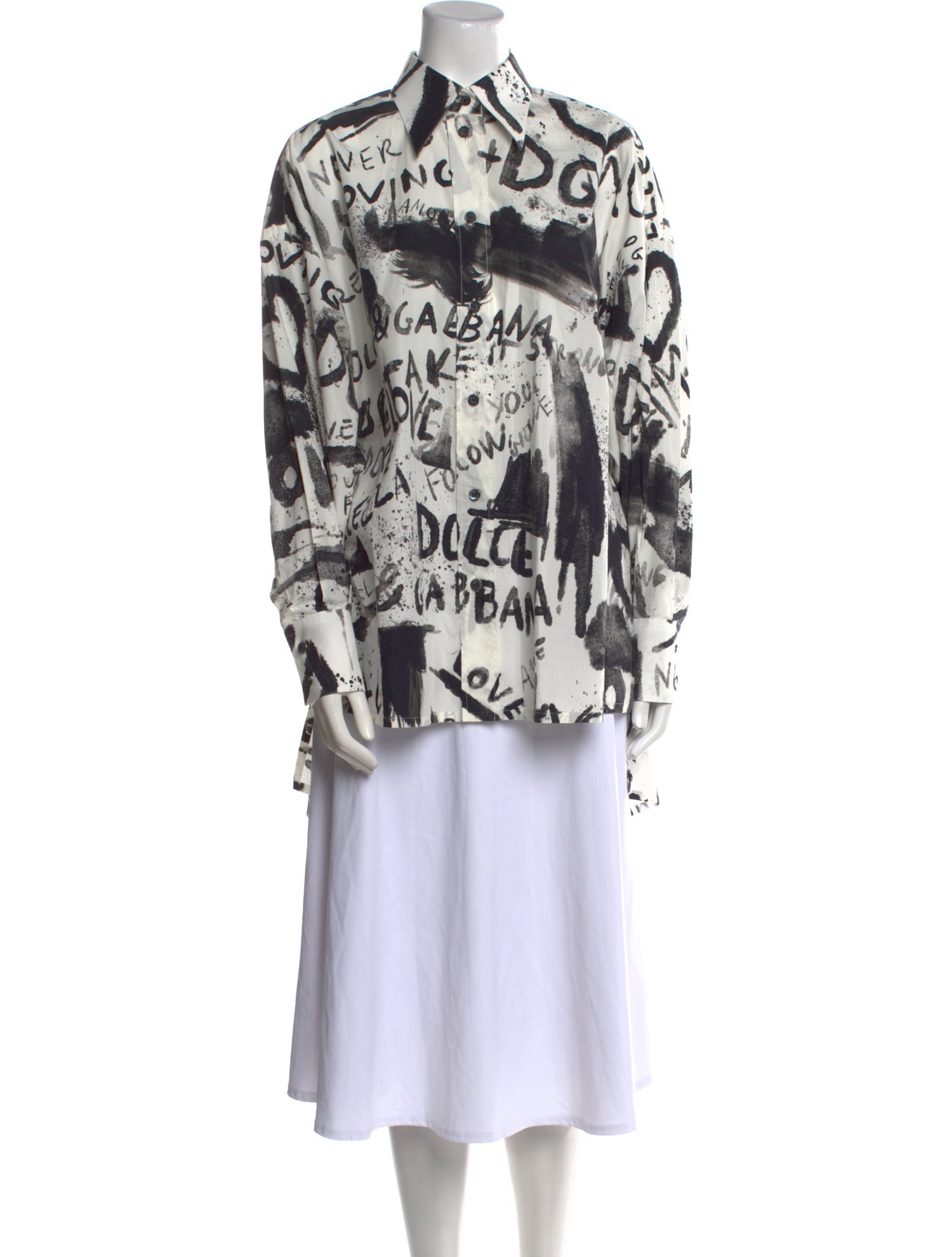 Dolce & Gabbana Printed Long Sleeve Tunic