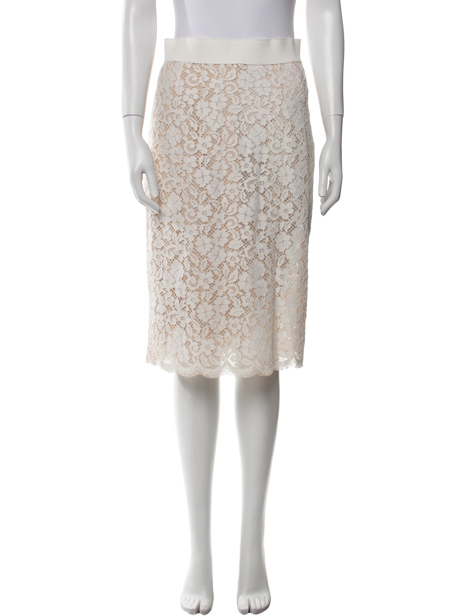 Dolce & Gabbana Lace Pattern Knee-Length Skirt