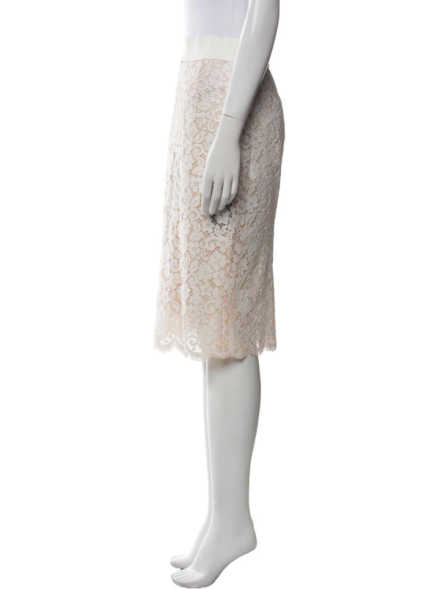 Dolce & Gabbana Lace Pattern Knee-Length Skirt